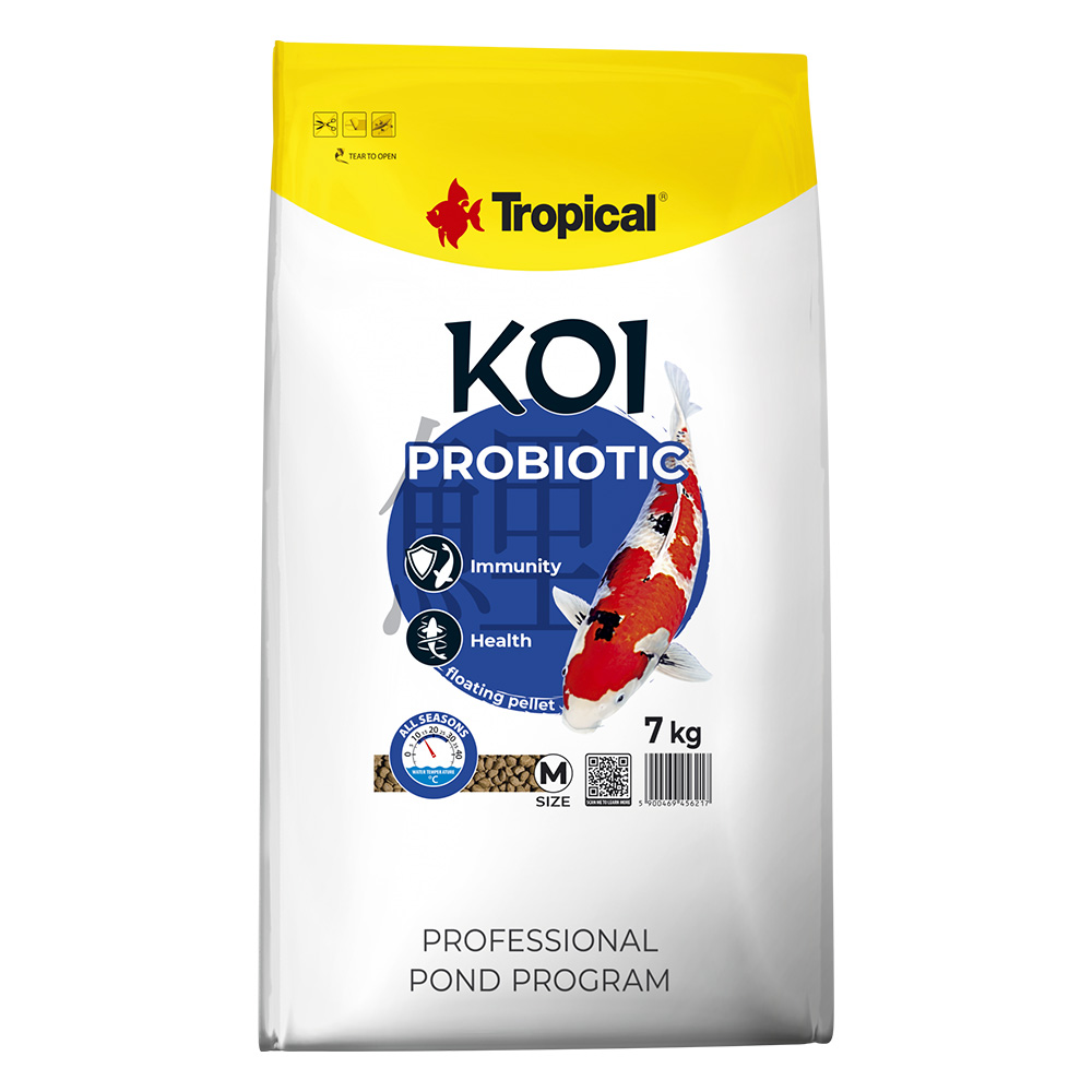 Tropical Koi Probiotic Pellet M 7kg Pokarm probiotyczny dla karpi Koi